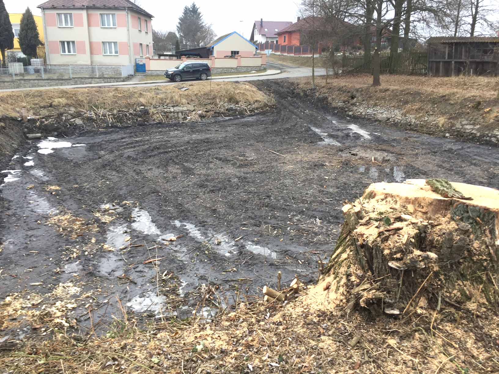 Vyputn a bagrovn rybnka Horejk 6. 3. 2018